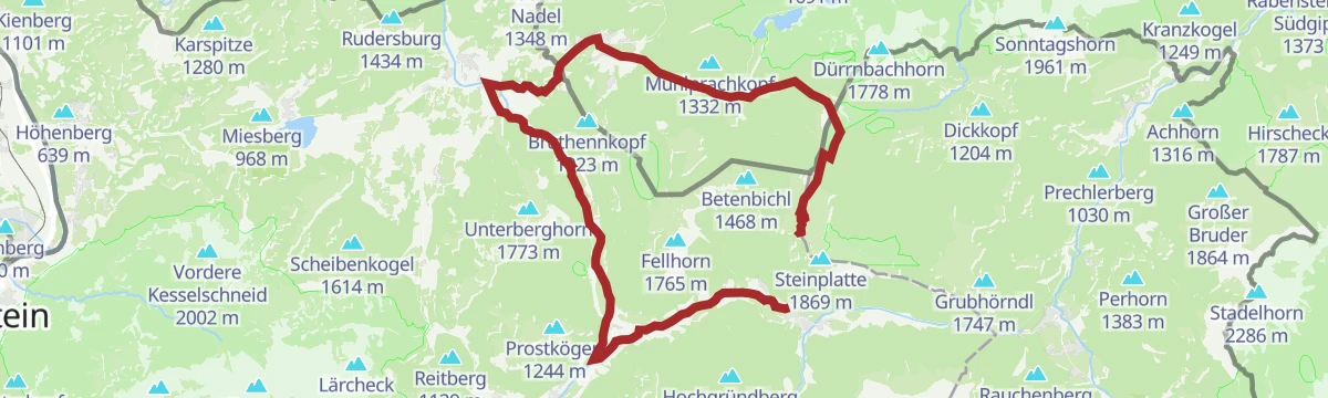 Route map: Steinplatte Waidring - Reit im Winkl Runde